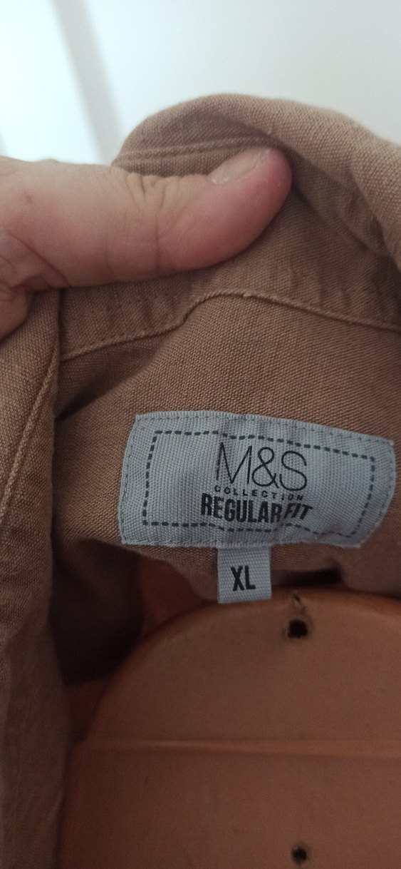 Marks&Spencer Xl keten gomlek - Görsel 3