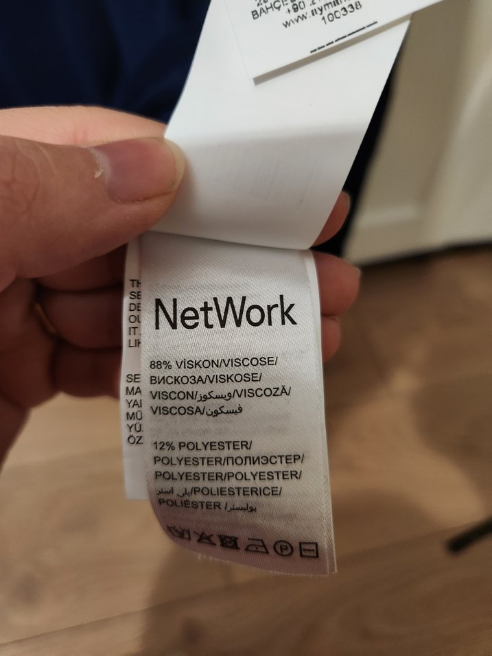 lacivert V Yaka Nakışlı Triko Kadın Kazak - Görsel 5