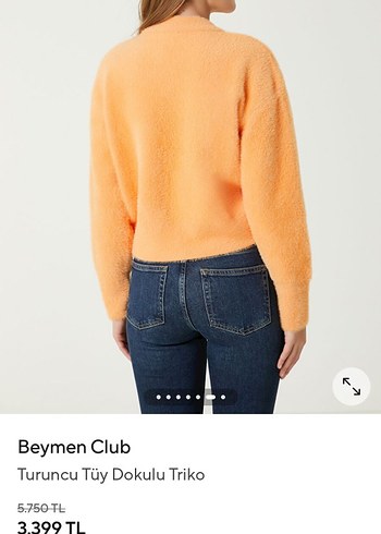 Turuncu Yumuşak Dokulu Kadın Kazak - Görsel 6