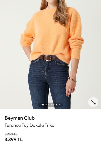 Turuncu Yumuşak Dokulu Kadın Kazak - Görsel 5