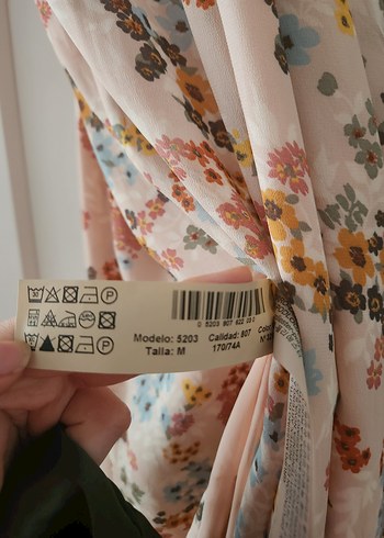 Pembe Çiçek Desenli Bohem Uzun Etek - Görsel 5