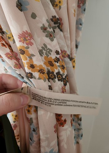 Pembe Çiçek Desenli Bohem Uzun Etek - Görsel 4