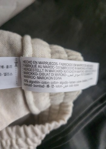 Bej Kadın pamuk beli lastikli Pantolon - Görsel 5