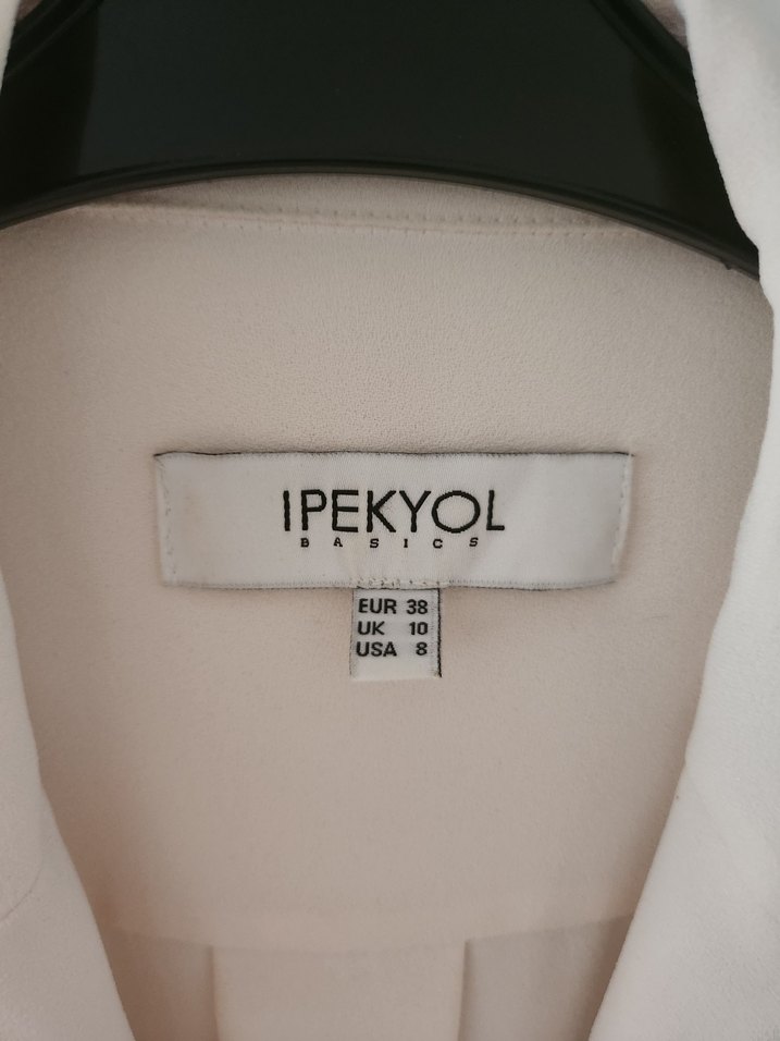 Beyaz Kadın Midi Blazer Ceket - Görsel 2