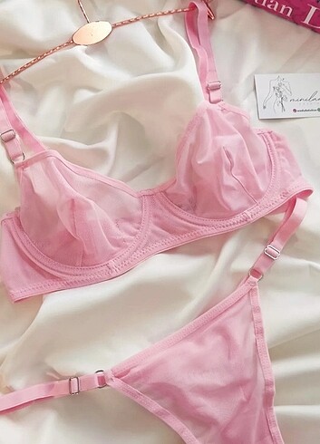 Pembe Bralet Sütyen Takım 85B