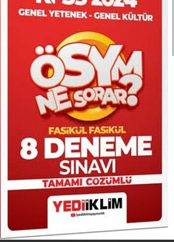 2024 Kpss Yediiklim ÖSYM ne sorar? Serisi
