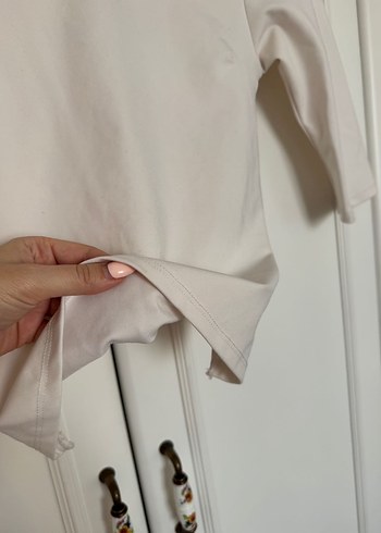 Sırt Çapraz Detaylı Beyaz Mini Bluz - Görsel 5