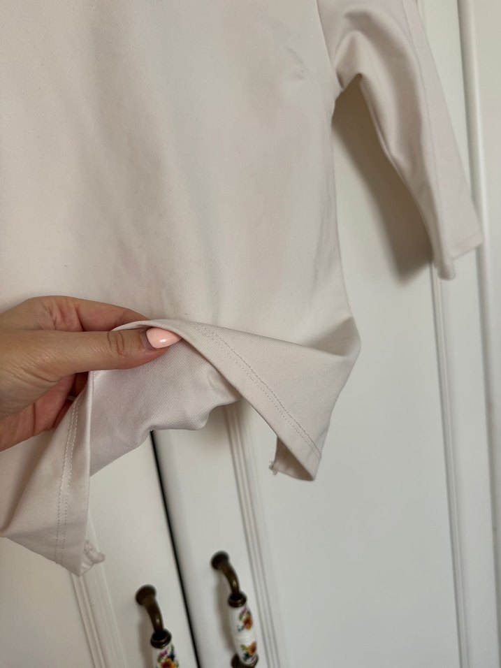 Sırt Çapraz Detaylı Beyaz Mini Bluz - Görsel 5