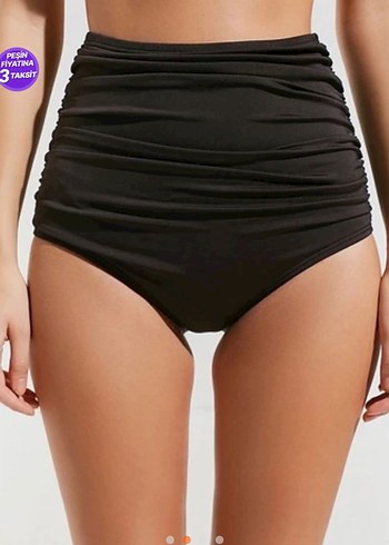 Kadın Siyah Yüksek Bel Bikini Altı - Görsel 2