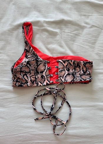 Yılan Derisi Tek Omuz Tanga Brazilian Bikini Takımı - Görsel 5