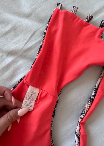 Yılan Derisi Tek Omuz Tanga Brazilian Bikini Takımı - Görsel 7