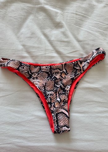 Yılan Derisi Tek Omuz Tanga Brazilian Bikini Takımı - Görsel 8