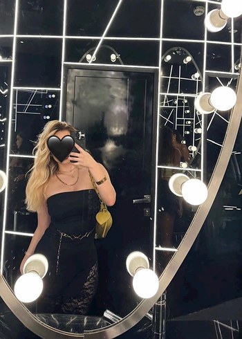 Siyah Yırtmaçlı Mini Straplez Dar Elbise - Görsel 3