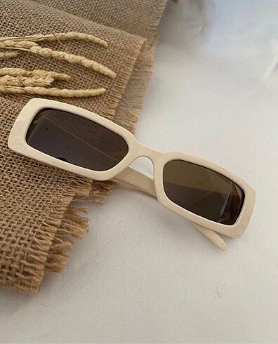 Vintage Model Bej Unisex Güneş Gözlüğü