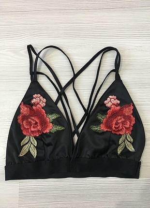Diğer Siyah gül desenli bralet