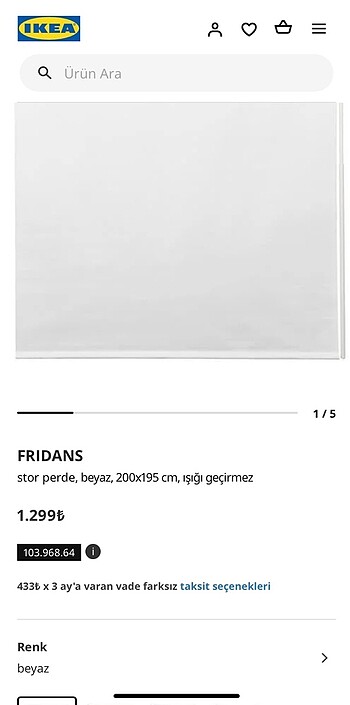 Ikea Ikea stor perde