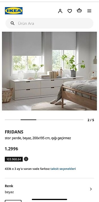 Ikea stor perde