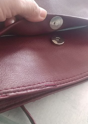 Beden kahverengi Renk Bordo suni deri Kadın Çanta
