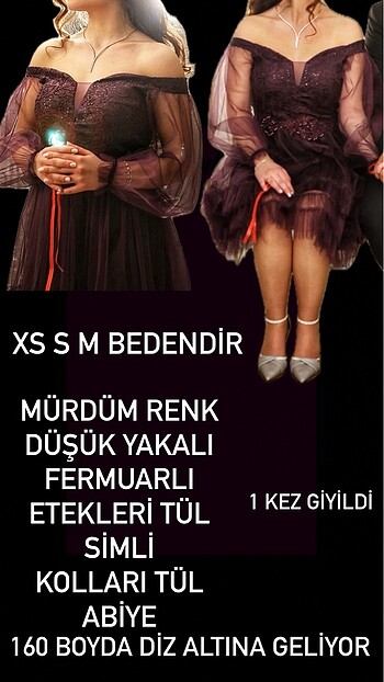 Tasarımcı Gece elbisesi abiye mürdüm