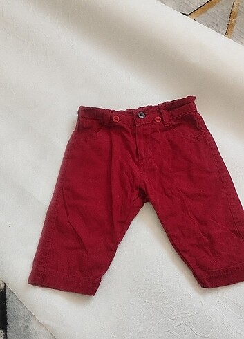 18-24 Ay Beden bordo Renk Erkek bebek kot şort