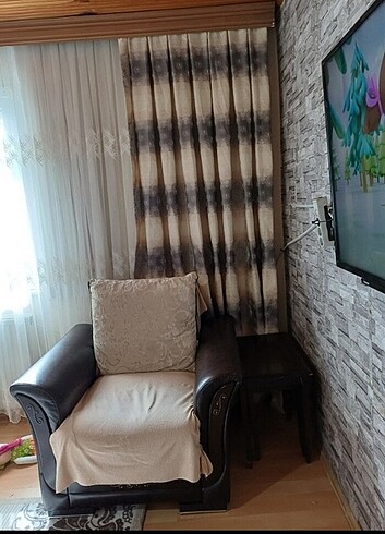 Taç İki kanat fon perde