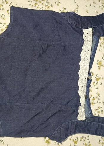 Dantelli Lacivert Denim Kadın Blhz - Görsel 3