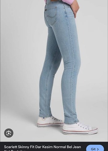 Scarlett Skinny Fit Dar Kesim Normal Bel Mavi Jean