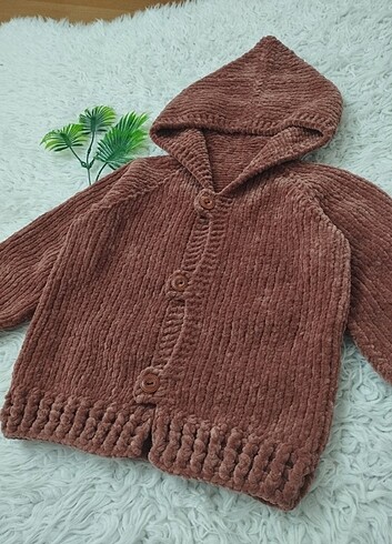 12-18 Ay Beden El emeği örgü bebek hırkası