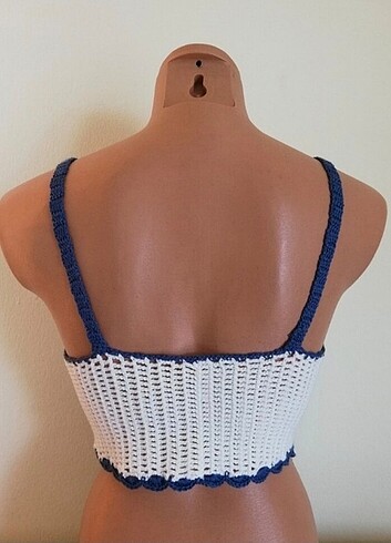 xs Beden çeşitli Renk EL ÖRGÜSÜ ASKILI CROP, TOP