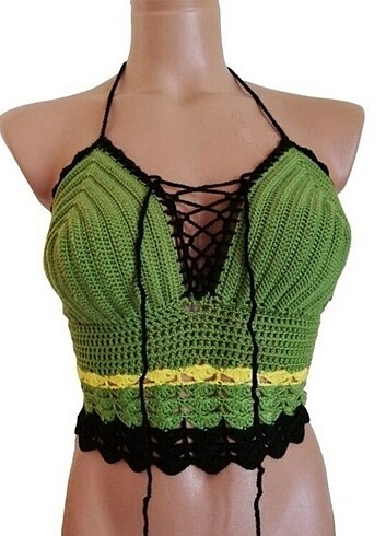 EL ÖRGÜSÜ BÜSTİYER, CROP TOP