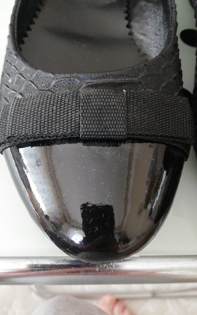 Klasik Siyah Yılan Desenli Kadın Babet - Görsel 2