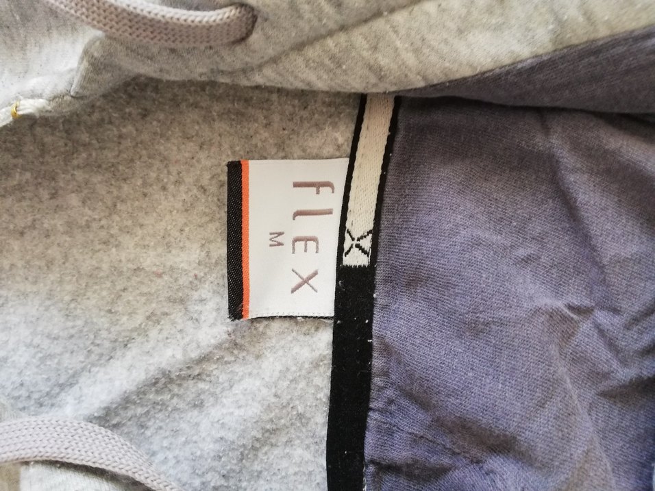 Gri Kapüşonlu Fermuarlı Kadın Sweatshirt. Erkek svit. - Görsel 2