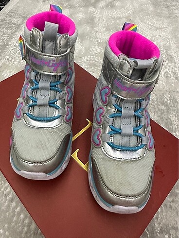 27 Beden gri Renk Skechers kız çocuk bot