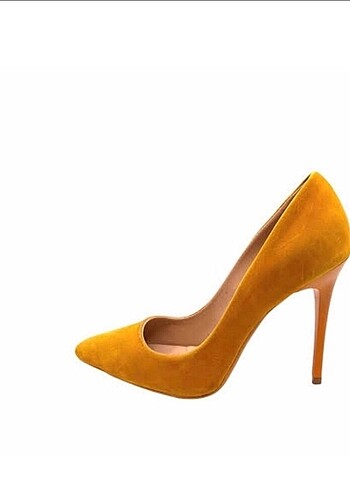 Hardal rengi stiletto