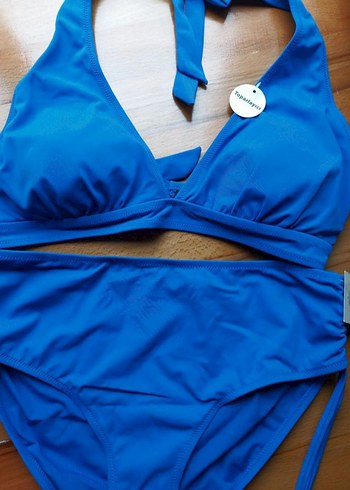 Dagi marka mavi Parlak Bantlı Kadın Bikini
