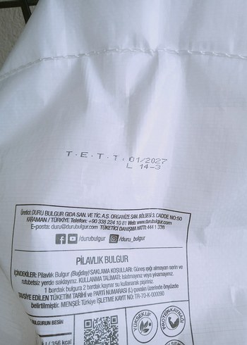 Duru Pilavlık Bulgur 5000g - Görsel 3