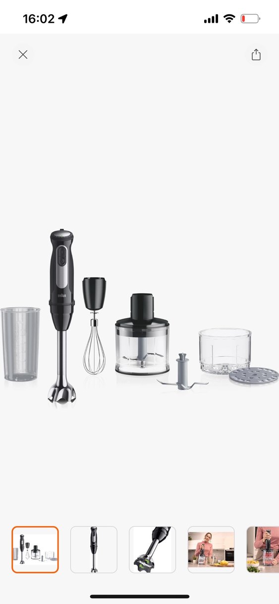 Braun MultiQuick 5 Pro 6'sı 1 Arada Siyah Blender - Görsel 2