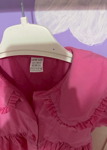 Pembe Fırfırlı Kız Çocuk Elbise - Görsel 3