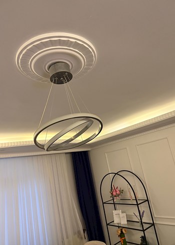 Led avize gümüş renk - Görsel 2