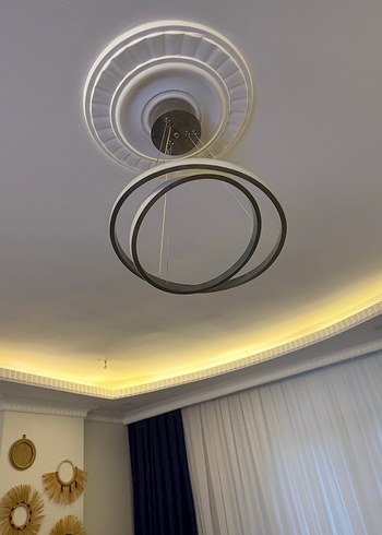 Led avize gümüş renk - Görsel 3