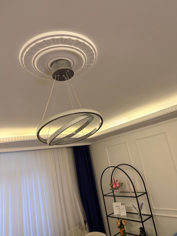 Led avize gümüş renk - Görsel 2