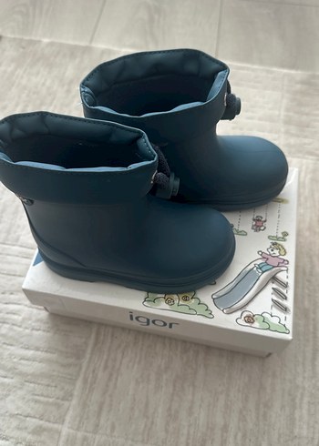 Mavi Erkek Çocuk Kauçuk Botlar Velcro