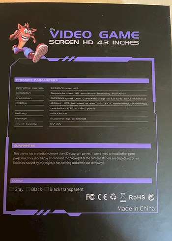 Retro Emülatör PC R43 El Oyun Konsolu - Görsel 2