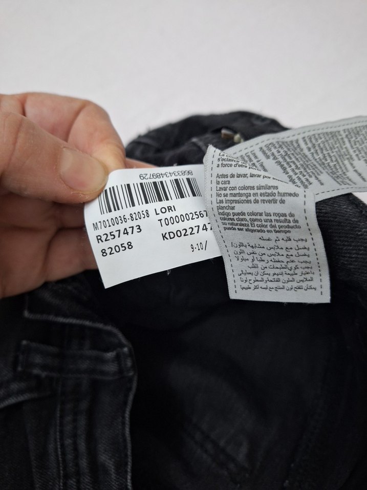 Kadın Siyah Geniş Kesim Midi Kot Pantolon - Görsel 4