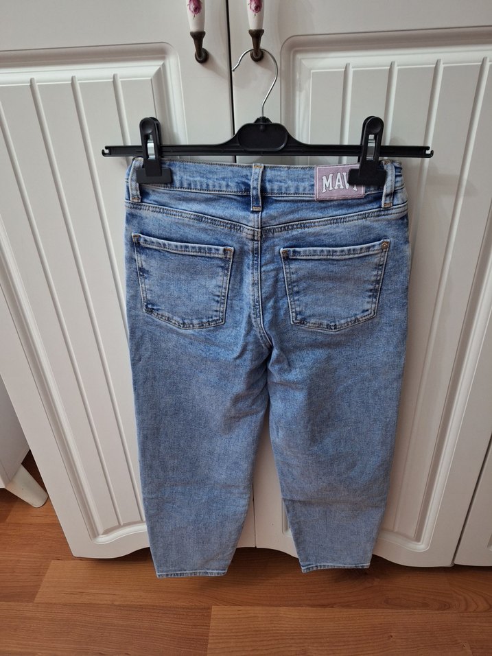 Gri Mavi Kadın Kot Pantolon - Görsel 3