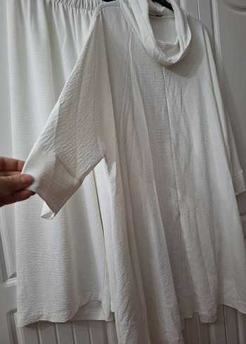 Beyaz Uzun Kollu Bohem Tunik - Görsel 5