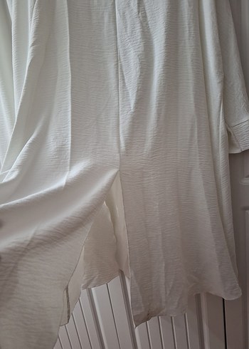 Beyaz Uzun Kollu Bohem Tunik - Görsel 4