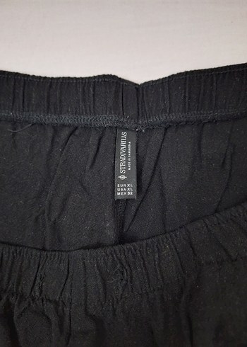 Siyah Rahat Kesim Midi Keten Kadın Pantolon - Görsel 2