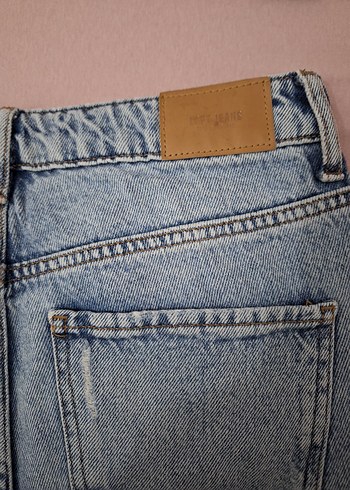 Kadın Gri Bol Kesim Midi Kot Pantolon - Görsel 4