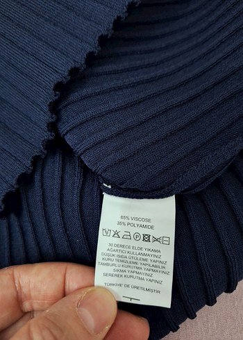 Lacivert Kadın Triko Kolsuz Midi Elbise - Görsel 4